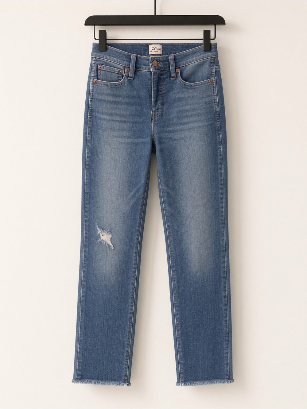 J.Crew 9" Rise Vintage Wash Straight jeans Size 26 Petite Like new